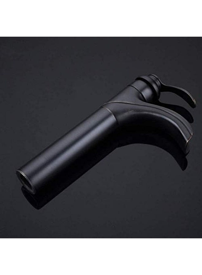 واي دي صنبور حوض حمام عصري بتصميم شلال، بمقبض ذراع واحد، صنبور حوض طويل، مصنوع من النحاس الصلب، تصميم يُركب على سطح الحوض، خرطوشة موفرة للمياه، تركيبات متينة مقاومة للصدأ. - Image 2